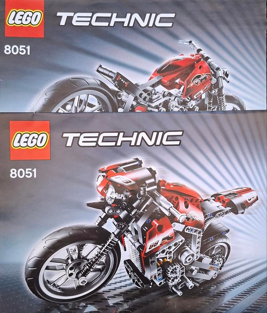 Lego Technic 8051 Motorfiets - Zo goed als nieuw, Lego, Compleet, Ophalen of Verzenden, Zo goed als nieuw