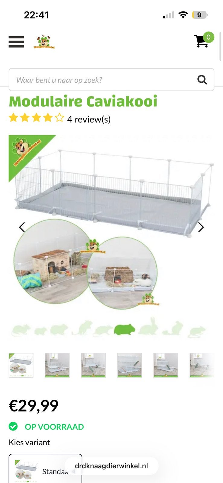 Draadkubus c&c ren nieuw, Dieren en Toebehoren, Minder dan 60 cm, 110 cm of meer, Ophalen of Verzenden, Zo goed als nieuw