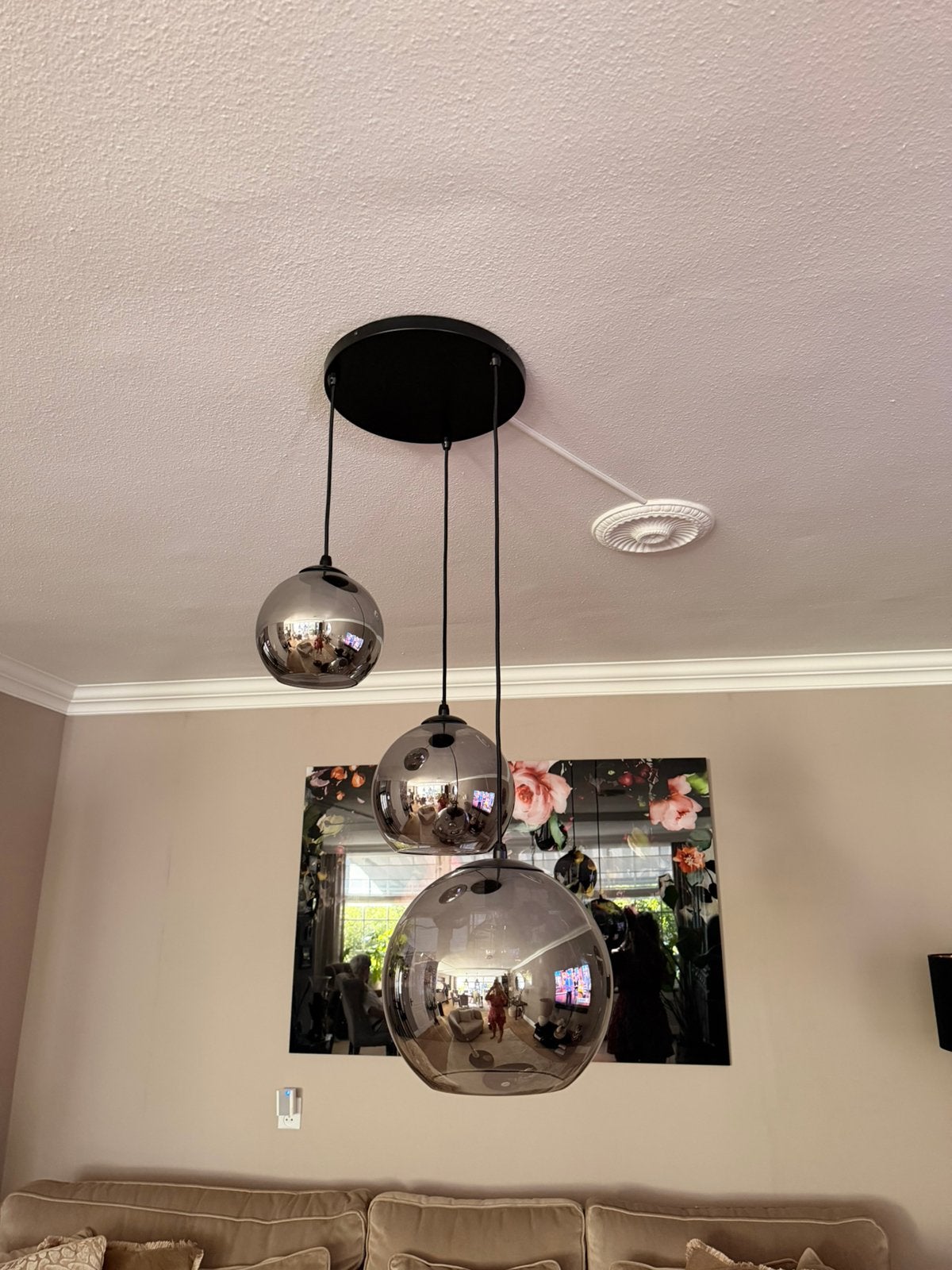 Hanglamp, Huis en Inrichting, Lampen | Hanglampen, Ophalen, Gebruikt, Glas, Modern