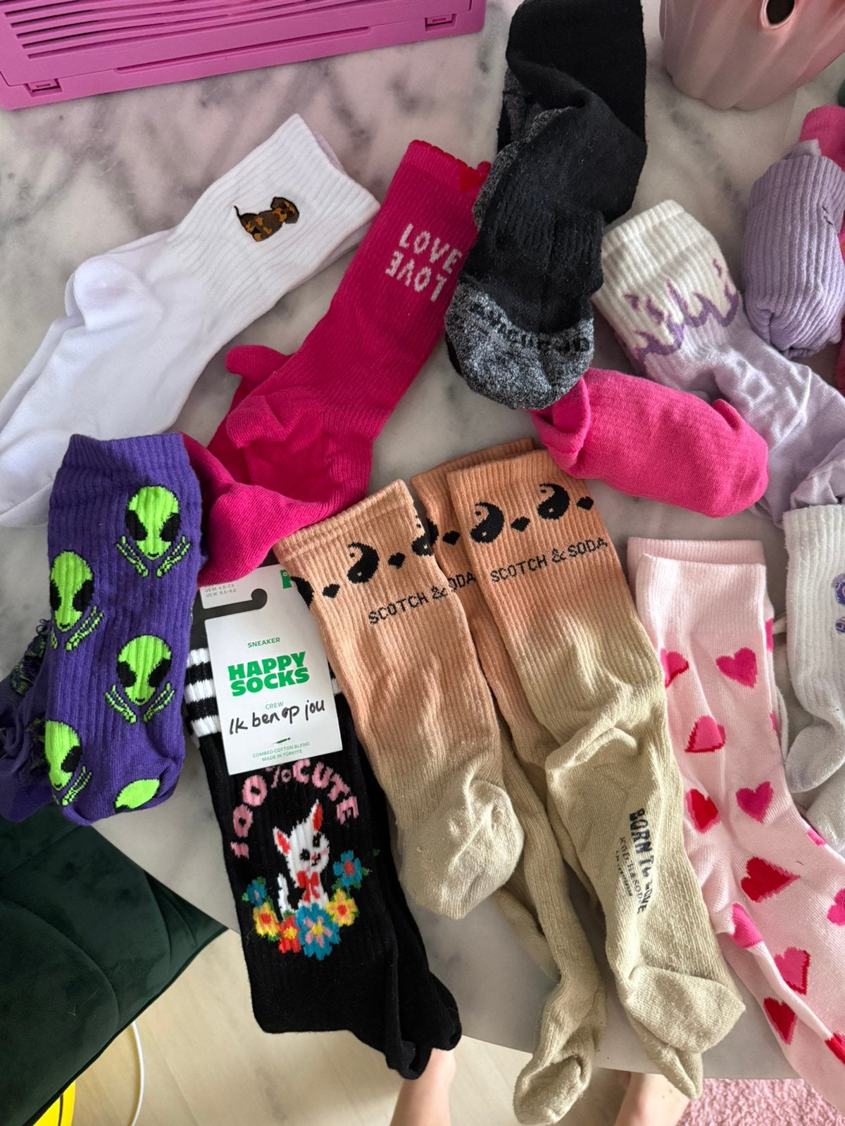 Sokken, Kleding | Dames, Ophalen of Verzenden, Gedragen, Overige kleuren, Sokken en Kniesokken