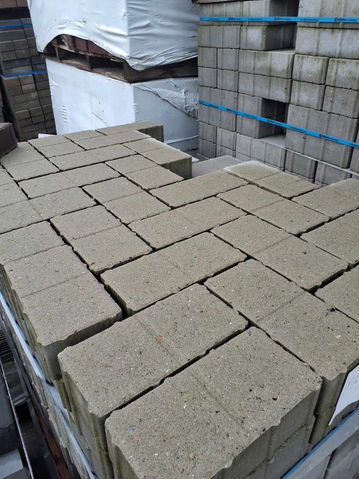 Duitse Betonklinkers - Grijs - 6cm - 58m², Klinkers, Nieuw, Ophalen of Verzenden, 10 m² of meer
