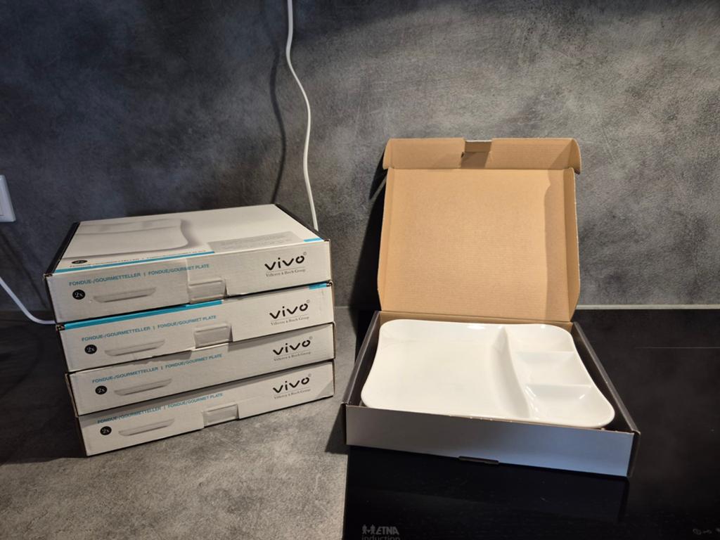 10x Vivo Villeroy & Boch Group Fondue/Gourmet Borden - Nieuw, Ophalen, Nieuw, Bord(en), Effen