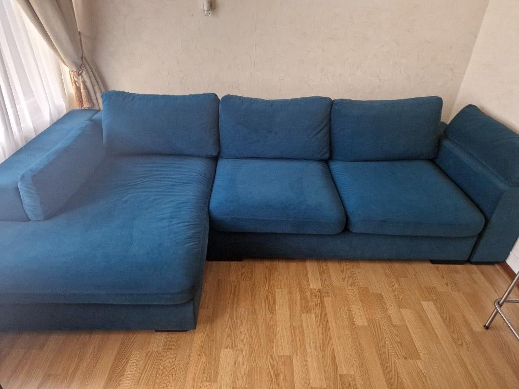 Blue sofa, Huis en Inrichting, Banken | Sofa's en Chaises Longues, Ophalen, 250 tot 300 cm, Zo goed als nieuw, 150 cm of meer