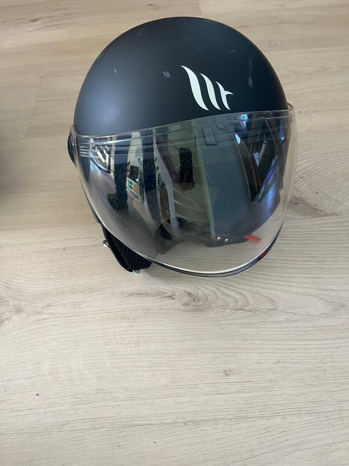 MT Helmets Jethelm mat zwart, Motoren, Ophalen, Tweedehands, Heren, Overige typen