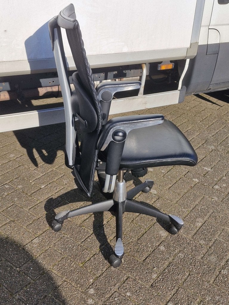 Hag H09 Excellence 9321 design / directie bureaustoel leer, Blaak 28 Rotterdam, Zwart, Hag / Flokk, Ophalen of Verzenden