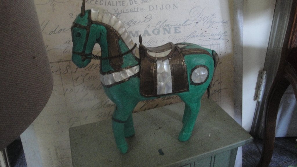 oosters paardje mooie kleur, Antiek en Kunst, Curiosa en Brocante, Ophalen of Verzenden