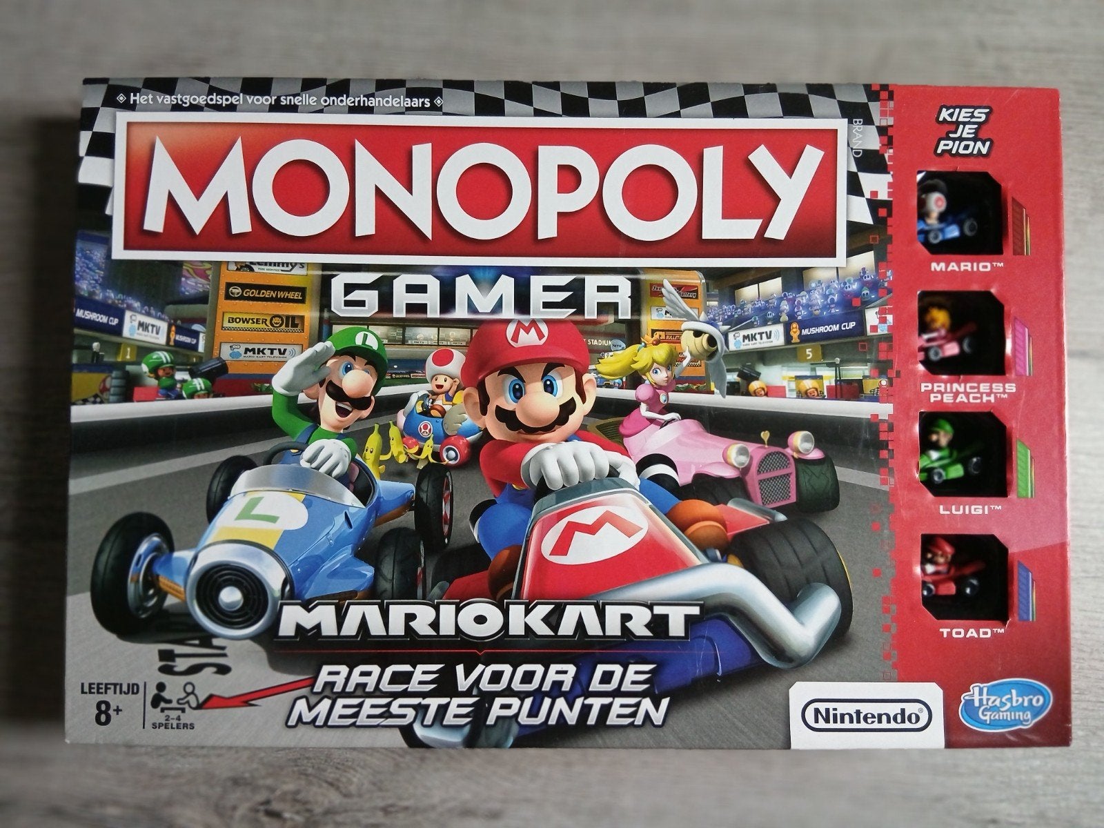 Monopoly Gamer Mario Kart, Drie of vier spelers, Ophalen, Zo goed als nieuw, Hasbro Gaming / Nintendo