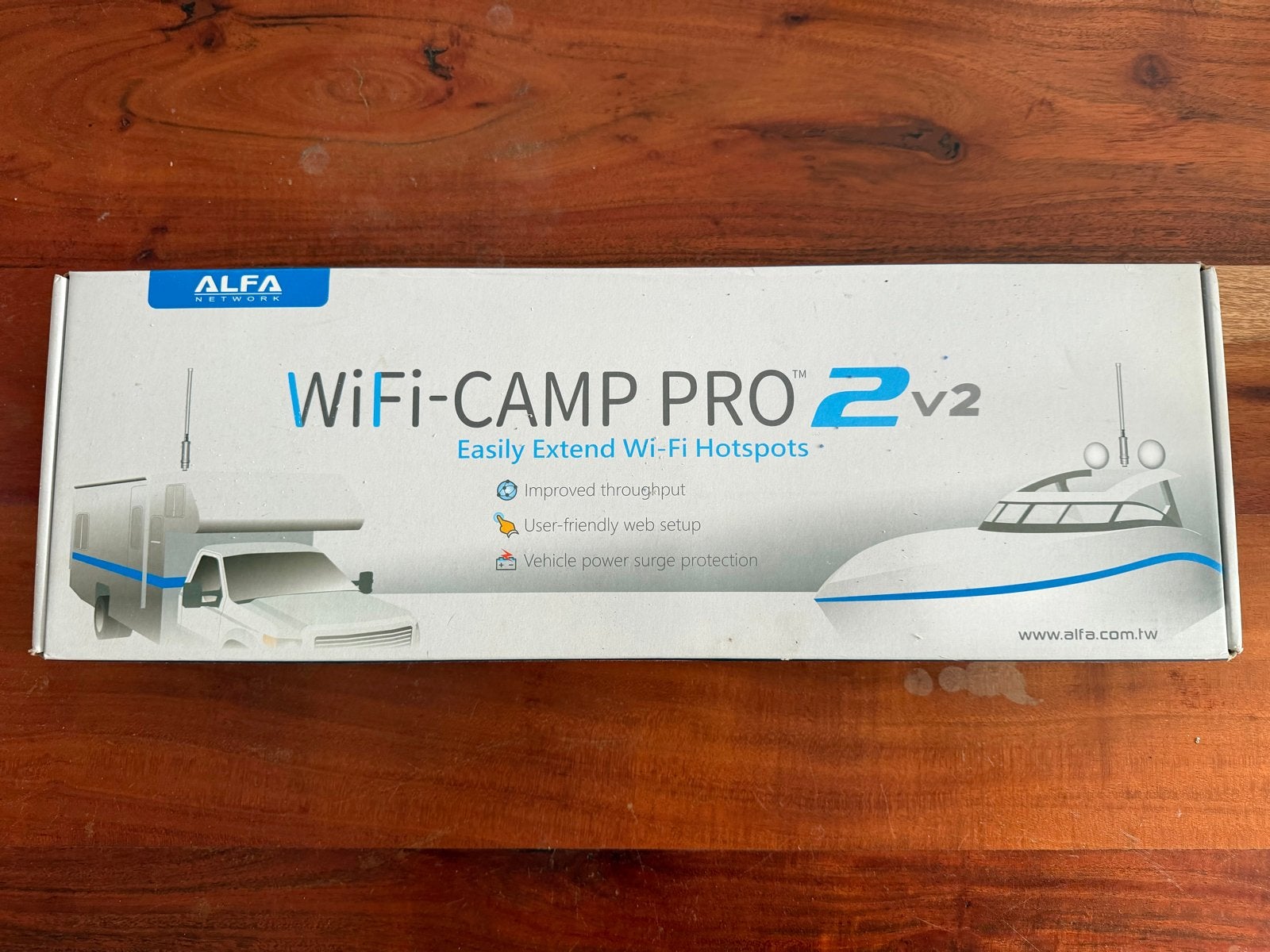 ALFA WiFi-CAMP PRO 2 v2 WiFi Extender voor Camper/Boot, Ophalen, Gebruikt