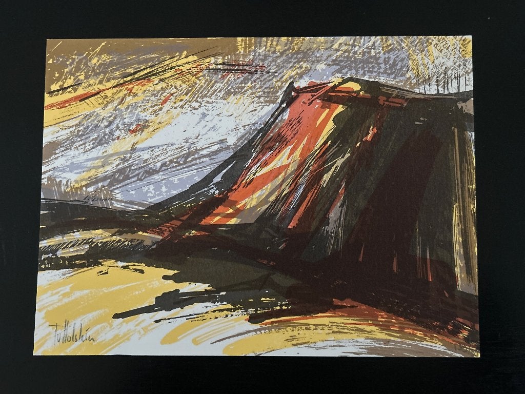 Zeefdruk Toos Holstein   ZOMEROPRUIMING, Antiek en Kunst, Kunst | Litho's en Zeefdrukken, Origineel, Ophalen of Verzenden, Zeefdruk
