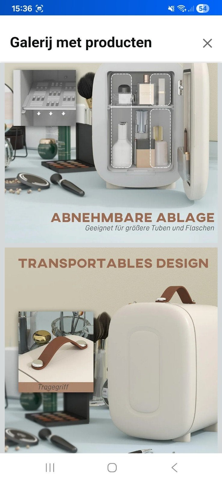 HOMCOM Mini-koelkast 4L - Koelen & Verwarmen - Crèmewit, Sieraden, Tassen en Uiterlijk, Overige Accessoires, Nieuw, Ophalen of Verzenden