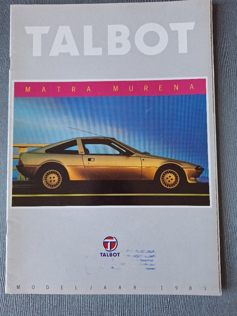 Brochure TALBOT MATRA MURENA - NL, Verzenden, Gelezen, Overige merken