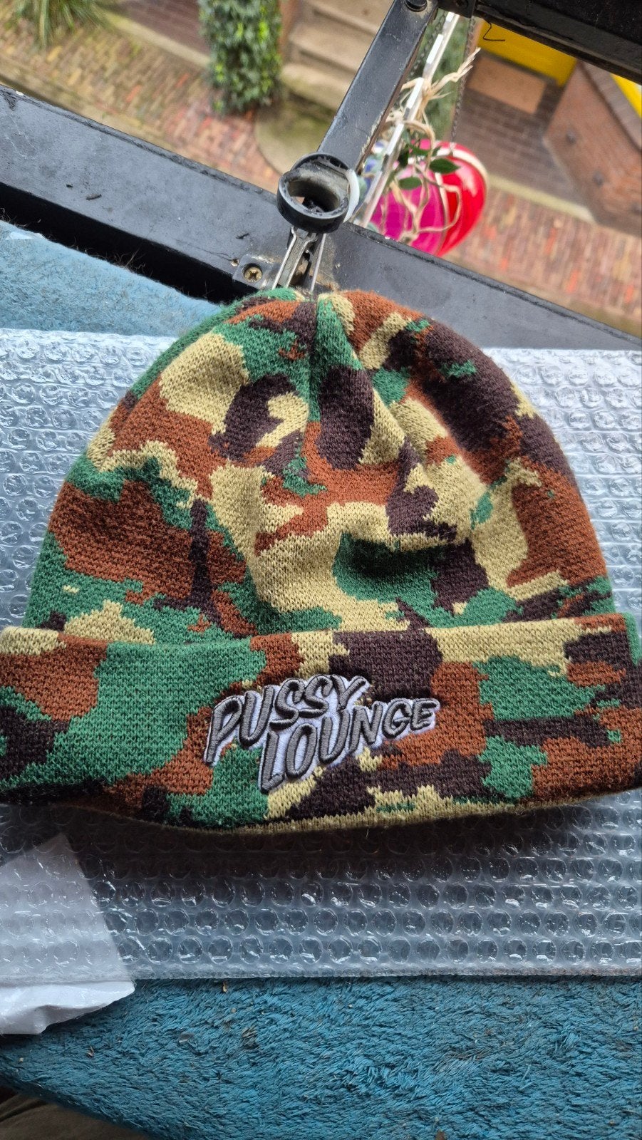 Pussy Lounge Camouflage Beanie - one size, Ophalen of Verzenden, Zo goed als nieuw, One size fits all, Pet