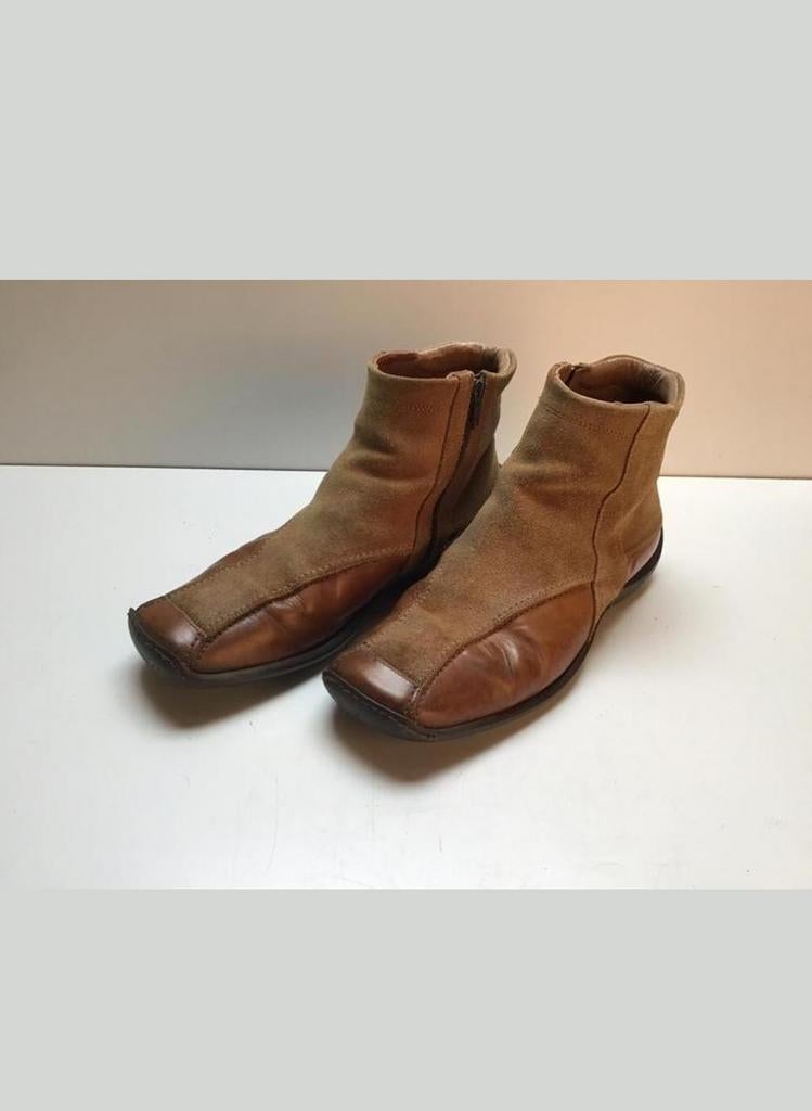 Leren laarzen Manfield metrits en rubber  zool., Ophalen of Verzenden, Bruin, Boots
