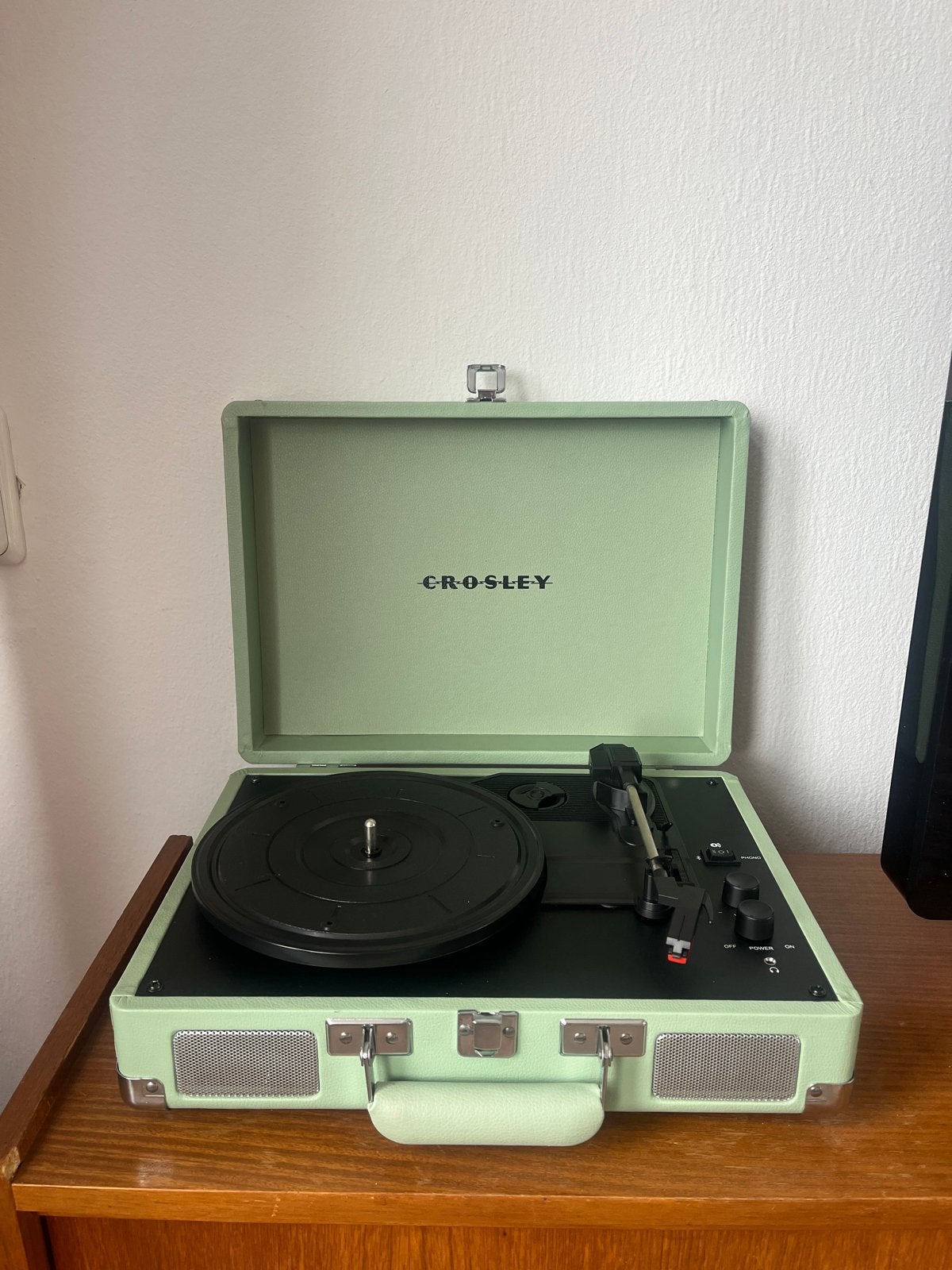 Crosley Cruiser Plus Platenspeler Mintgroen, Audio, Tv en Foto, Platenspelers, Ophalen, Zo goed als nieuw, Platenspeler, Overige merken
