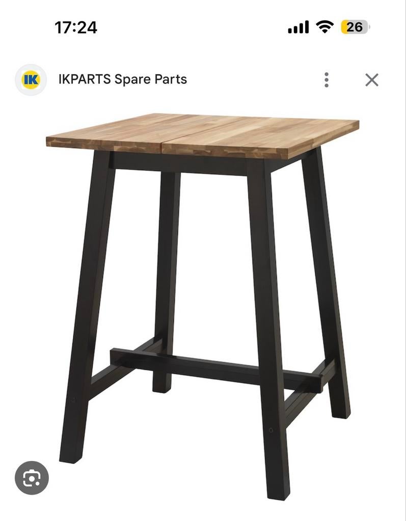 IKEA TYBYN bartafel - 74x74x102 cm, Huis en Inrichting, Tafels | Statafels, Ophalen, Zo goed als nieuw