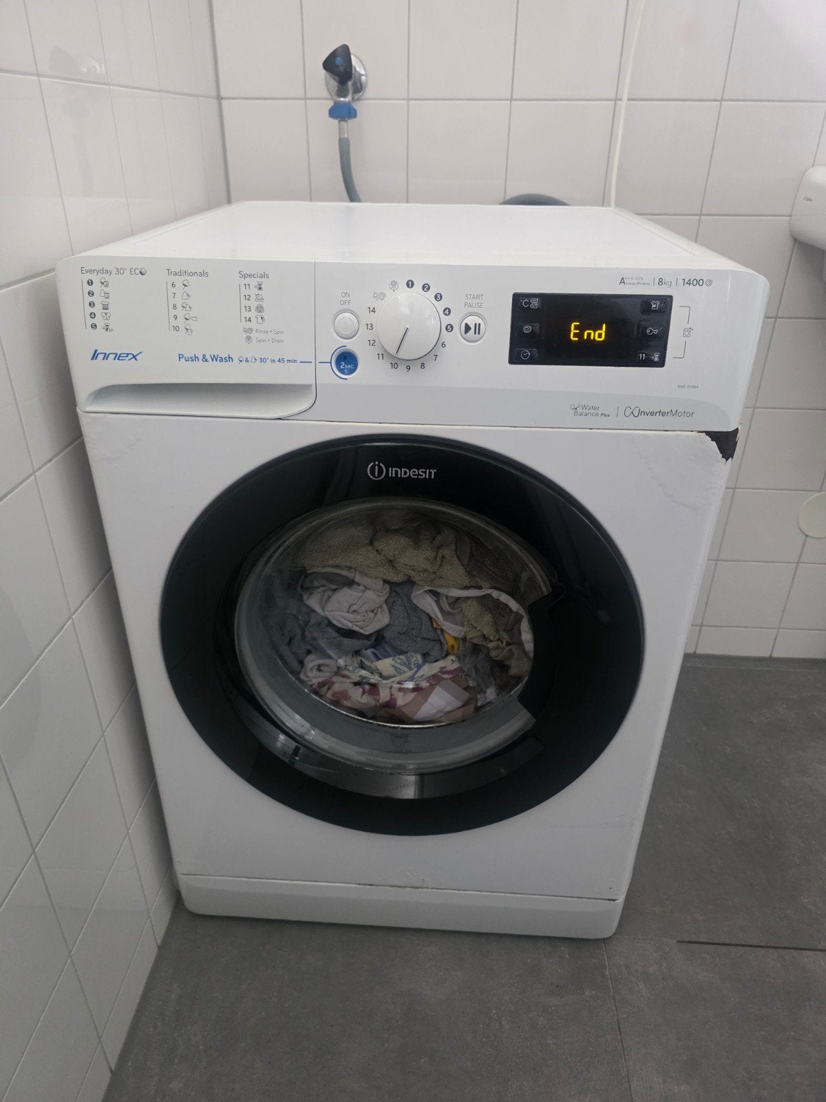 wasmachine, Ophalen of Verzenden, Gebruikt, 1200 tot 1600 toeren, 85 tot 90 cm