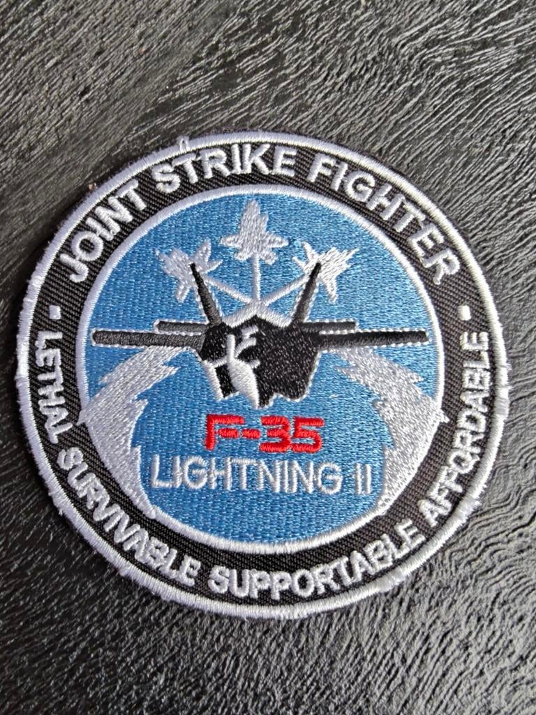 F-35 LIGHTNING II AIRCRAFT PATCH STEALTH STRIKE FIGHTER JET, Ophalen of Verzenden, Luchtmacht, Amerika, Embleem of Badge