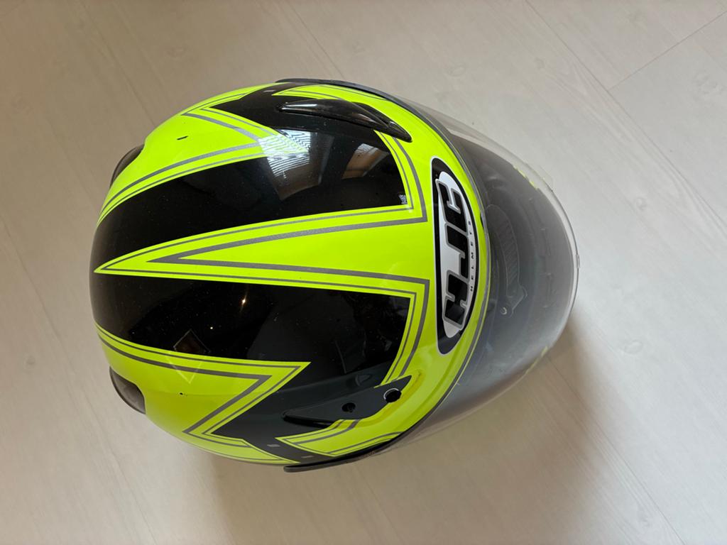 HJC motorhelm - Maat M - Zwart/Neon Geel, Ophalen, M, Heren, HJC