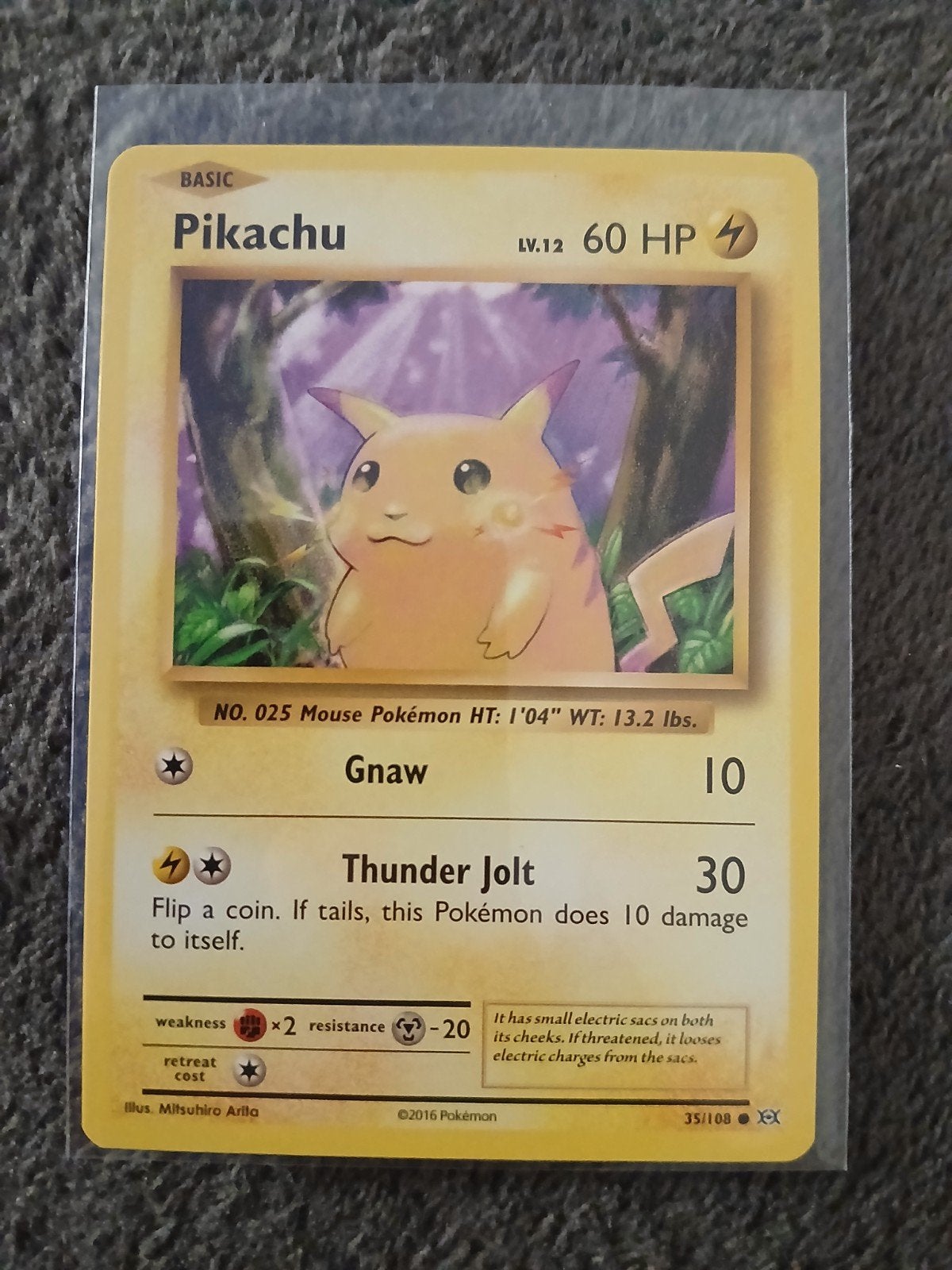 Pikachu 35/108 EX Pokémon kaart, Ophalen of Verzenden, Zo goed als nieuw, Losse kaart