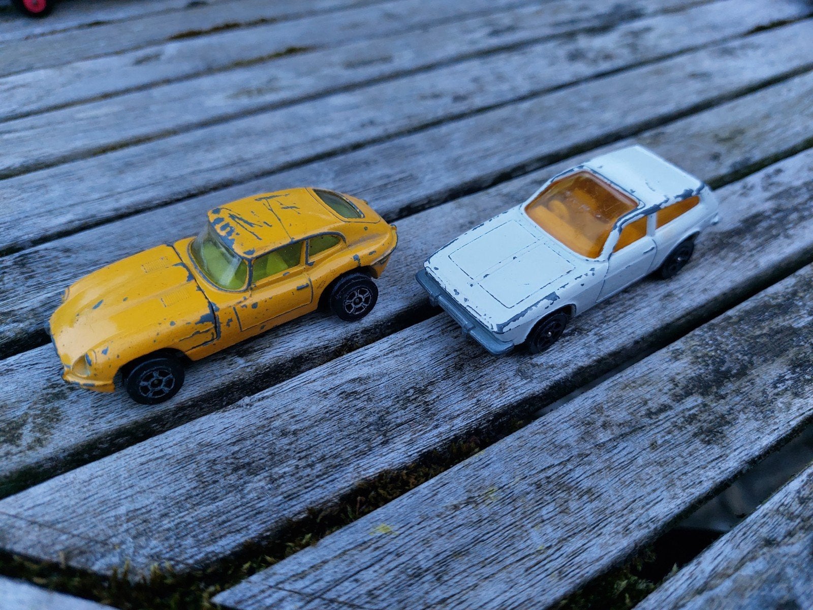 Whizzwheels Corgi Jaguar E-Type & Ogle Reliant Scimitar gte, Ophalen of Verzenden, Gebruikt