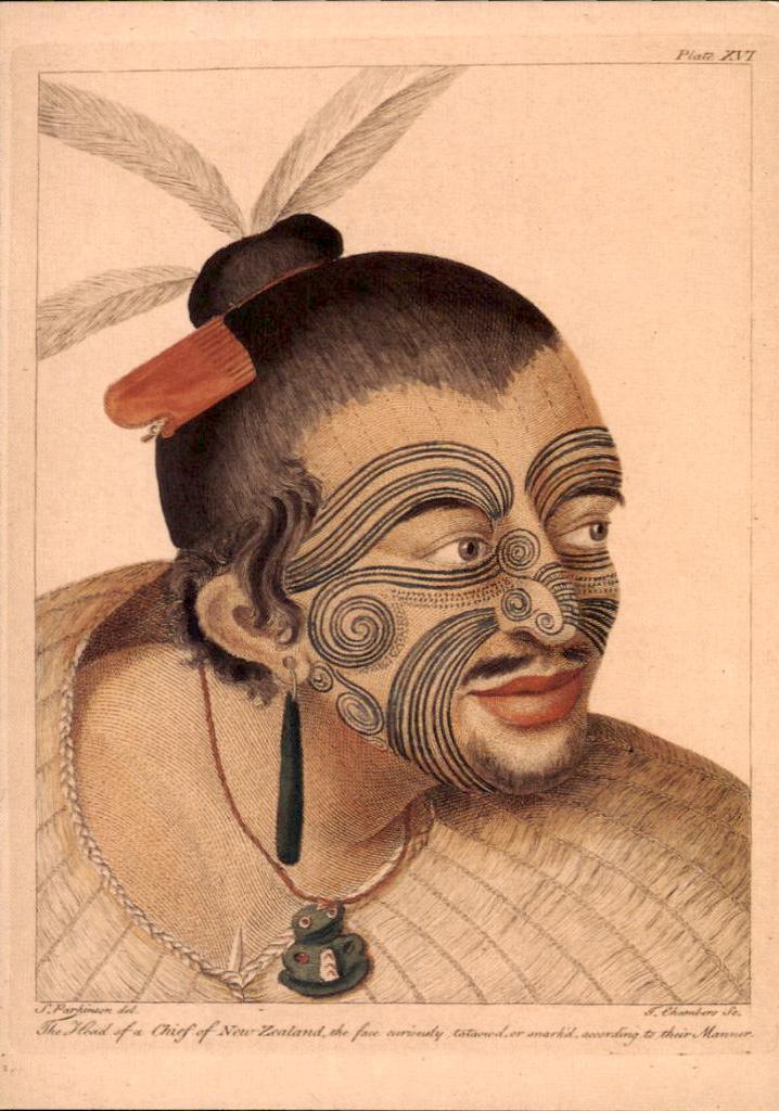 Maori met traditionele tatouage, Verzenden, 1980 tot heden, Ongelopen, Overige thema's