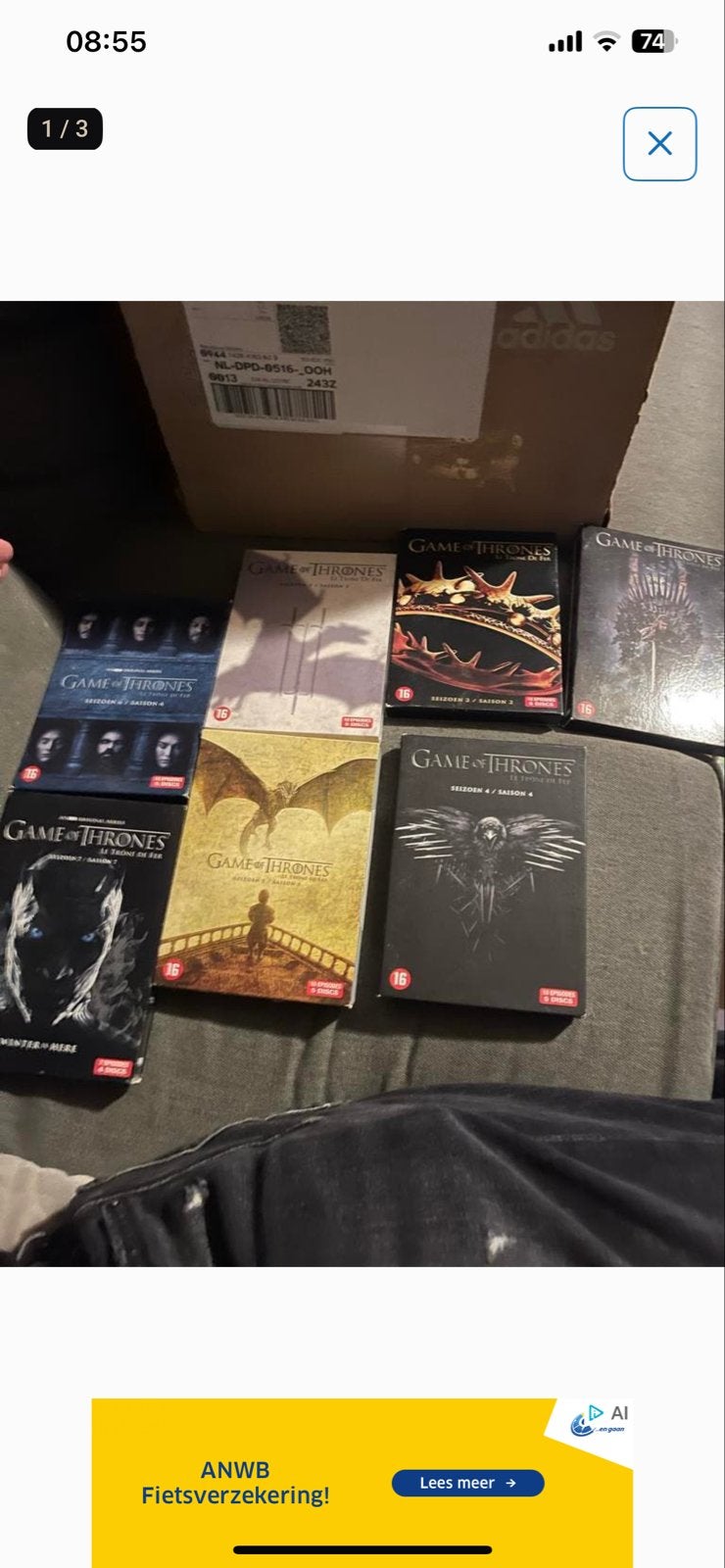 Game of Thrones Complete Serie DVD - Seizoen 1 t/m 8, Cd's en Dvd's, Dvd's | Tv en Series, Engels, Vanaf 16 jaar, Nederlands, Science Fiction en Fantasy