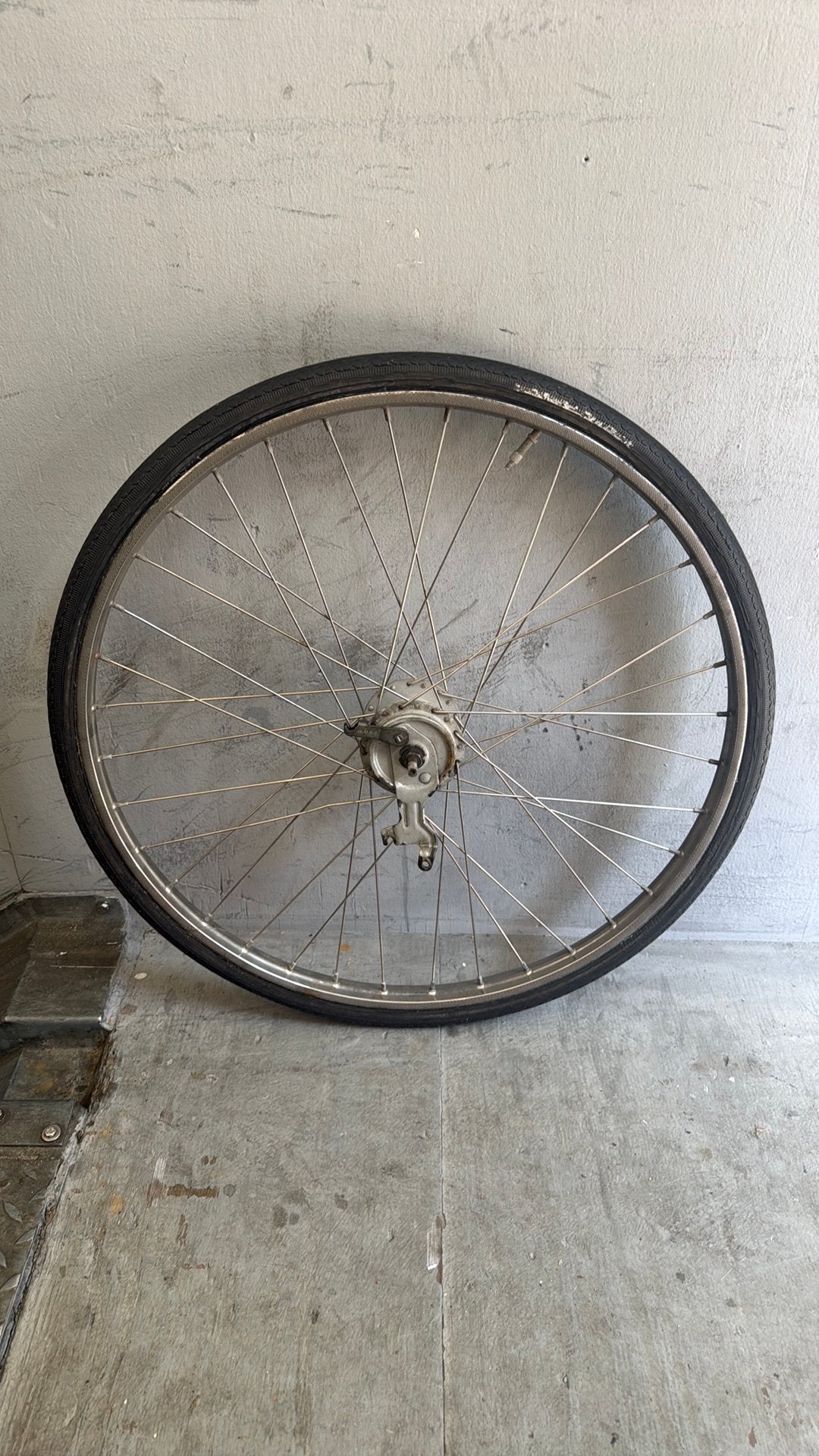 RVS velg met trommelrem en 3 versnellingen, Gebruikt, Staal, Stadsfiets, Ophalen