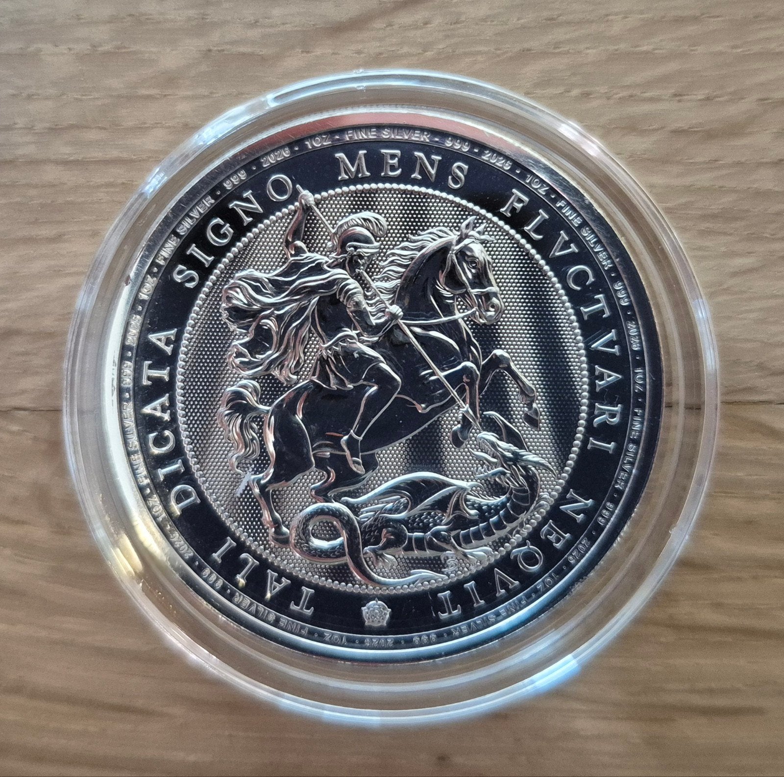 1 oz zilveren munt ST George and the Dragon 2026, Ophalen of Verzenden, Zilver