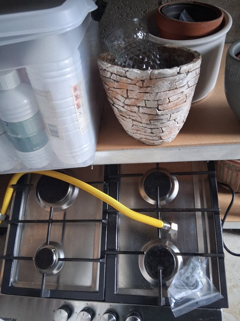 kookplaat 4 pits inbouw, Ophalen, Inbouw, Gas, 4 kookzones