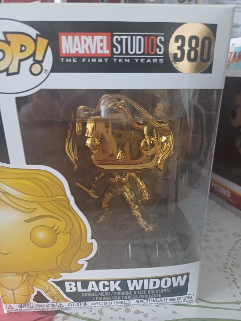 Black Widow Funko Pop! Marvel Studios 10 Years Goud, Verzamelen, Poppetjes en Figuurtjes, Ophalen, Gebruikt