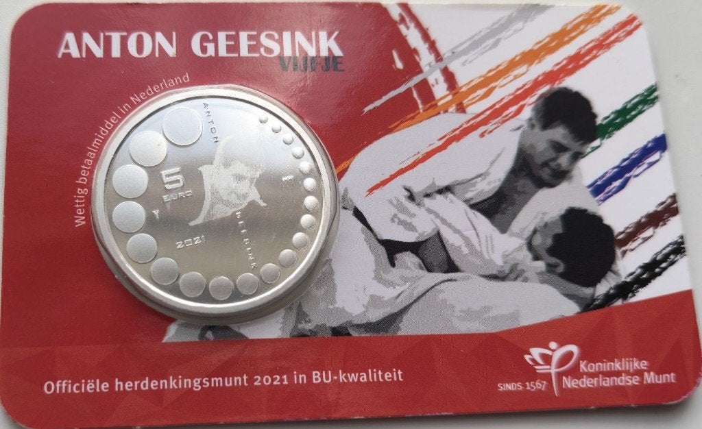 Coincard 2021 - Het Anton Geesink Vijfje - BU, Verzenden, Overige landen, 5 euro, Setje