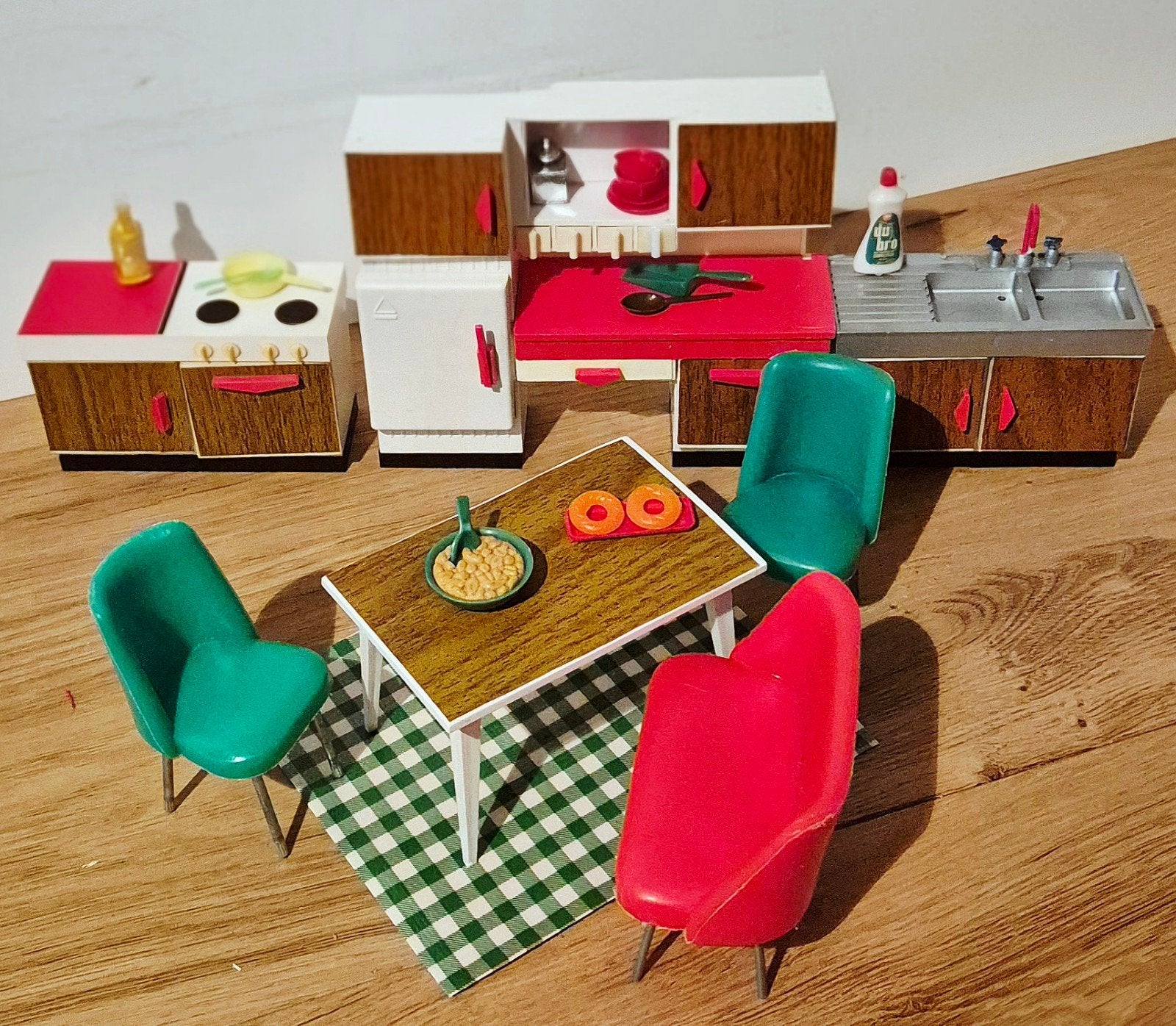 Vintage poppenhuis keuken plastic Modella mid century retro, Ophalen of Verzenden, Gebruikt, Gebruiksvoorwerp