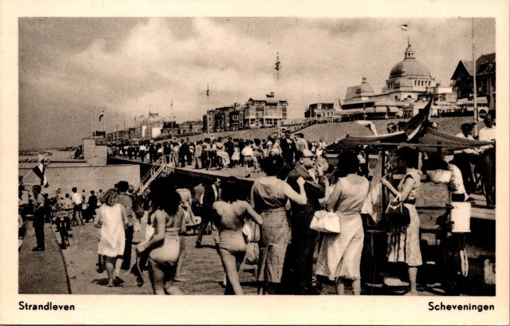 Scheveningen - 12 oude ansichtkaarten IV Strand, Verzenden, 1960 tot 1980, Gelopen, Zuid-Holland