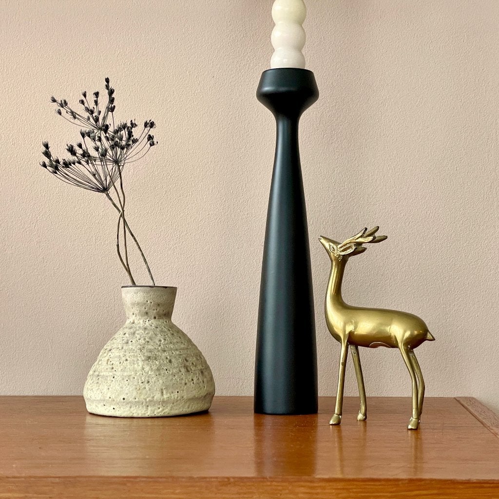 Scandinavisch design KANDELAAR hout japandi retro vintage, -, -, Ophalen of Verzenden, Zo goed als nieuw
