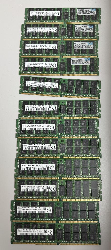 Server RAM DDR4 24x 16GB PC4 2133P,  6x 32GB 2400T, Computers en Software, RAM geheugen, Gebruikt, Server, 16 GB, DDR4, Ophalen