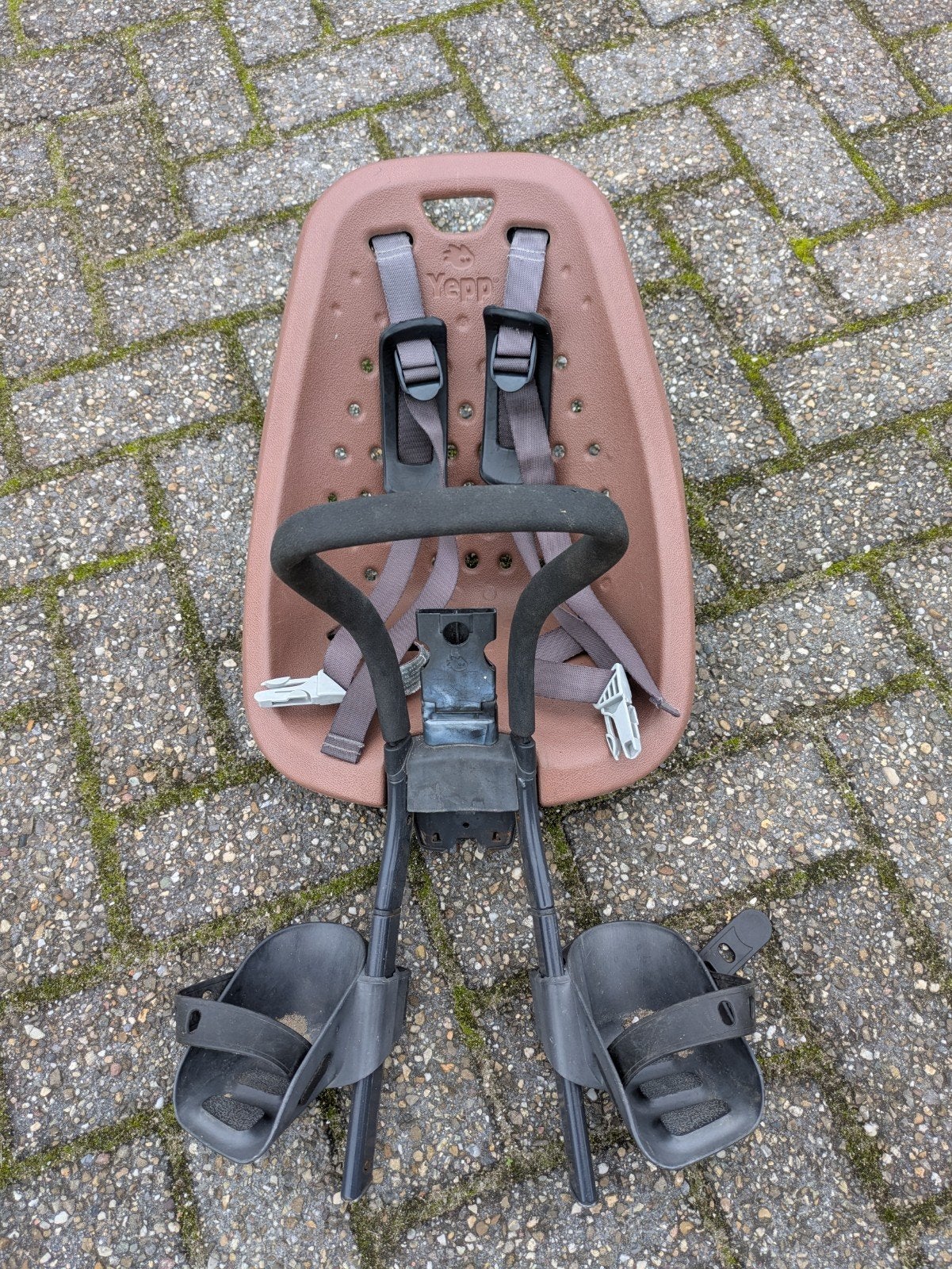 Yepp fietsstoeltje voor op het stuur + windscherm, Ophalen, Yepp, Gebruikt, Voetsteuntjes