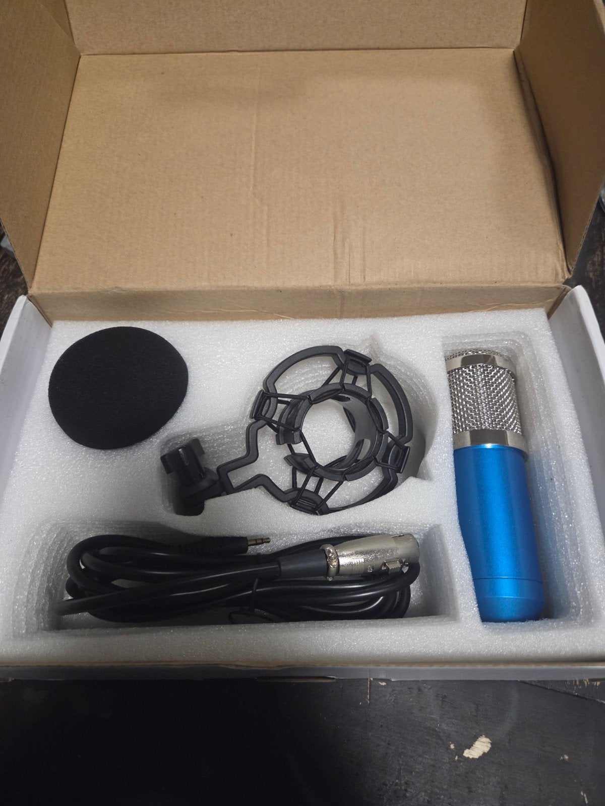 Condensator microfoon met shockmount en popfilter, Muziek en Instrumenten, Ophalen of Verzenden, Nieuw, Studiomicrofoon