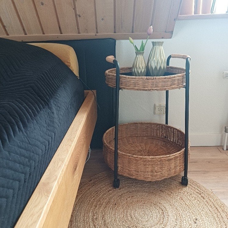 rotan nachtkastje, Ophalen, Zo goed als nieuw, Minder dan 45 cm, 55 tot 70 cm