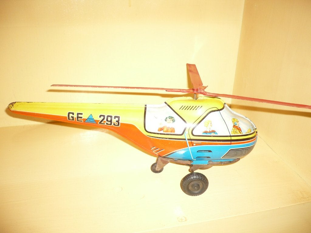 Mie1<> technofix blikken helicopter frictie 1958, Antiek en Kunst, Ophalen of Verzenden
