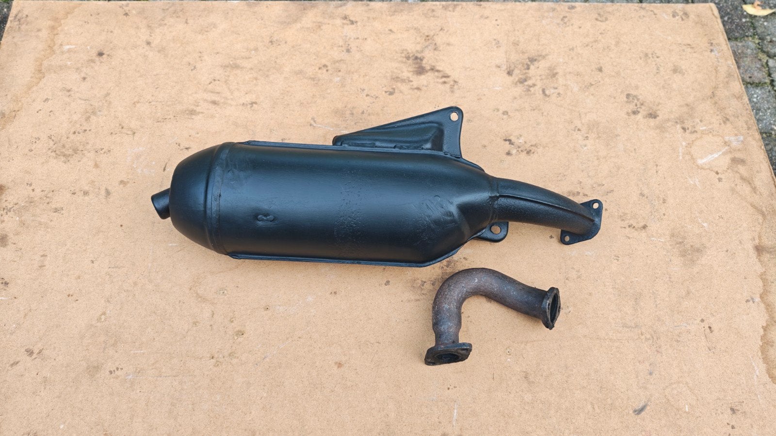 Sm04 uitlaat 125/180cc, Ophalen of Verzenden, Zo goed als nieuw, Uitlaat, Piaggio gilera