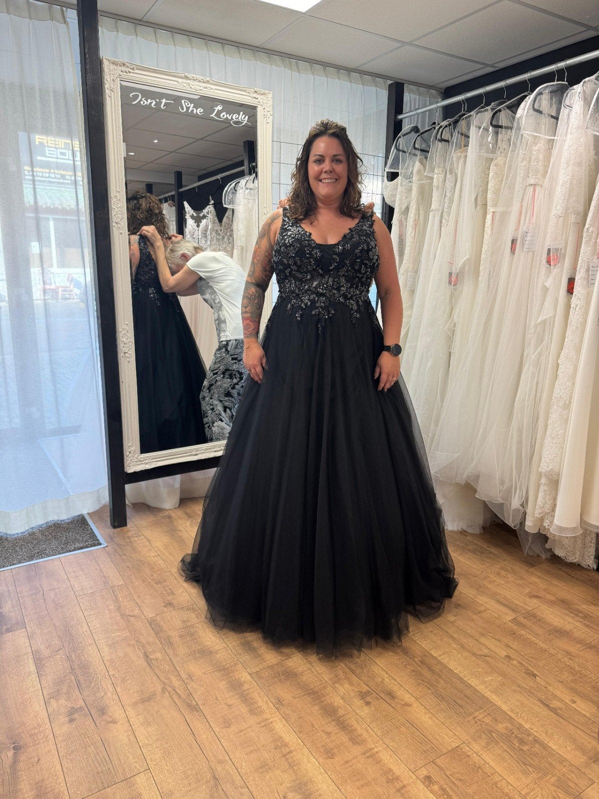 Prachtige NIEUWE Zwarte Trouwjurk met Kant en Tule maat 46, Kleding | Dames, Trouwkleding en Trouwaccessoires, Ophalen, Trouwjurk