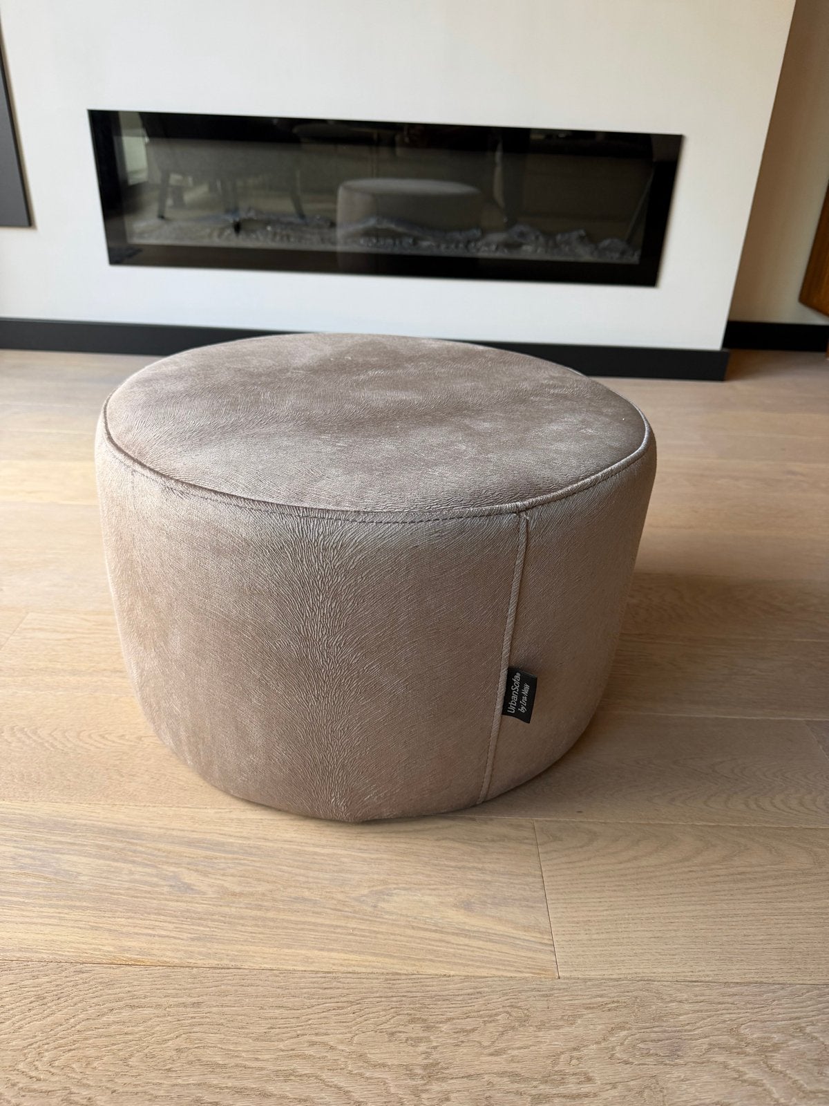 Suede Hocker - Rond (50x30cm), Ophalen, Rond, Zo goed als nieuw, Stof