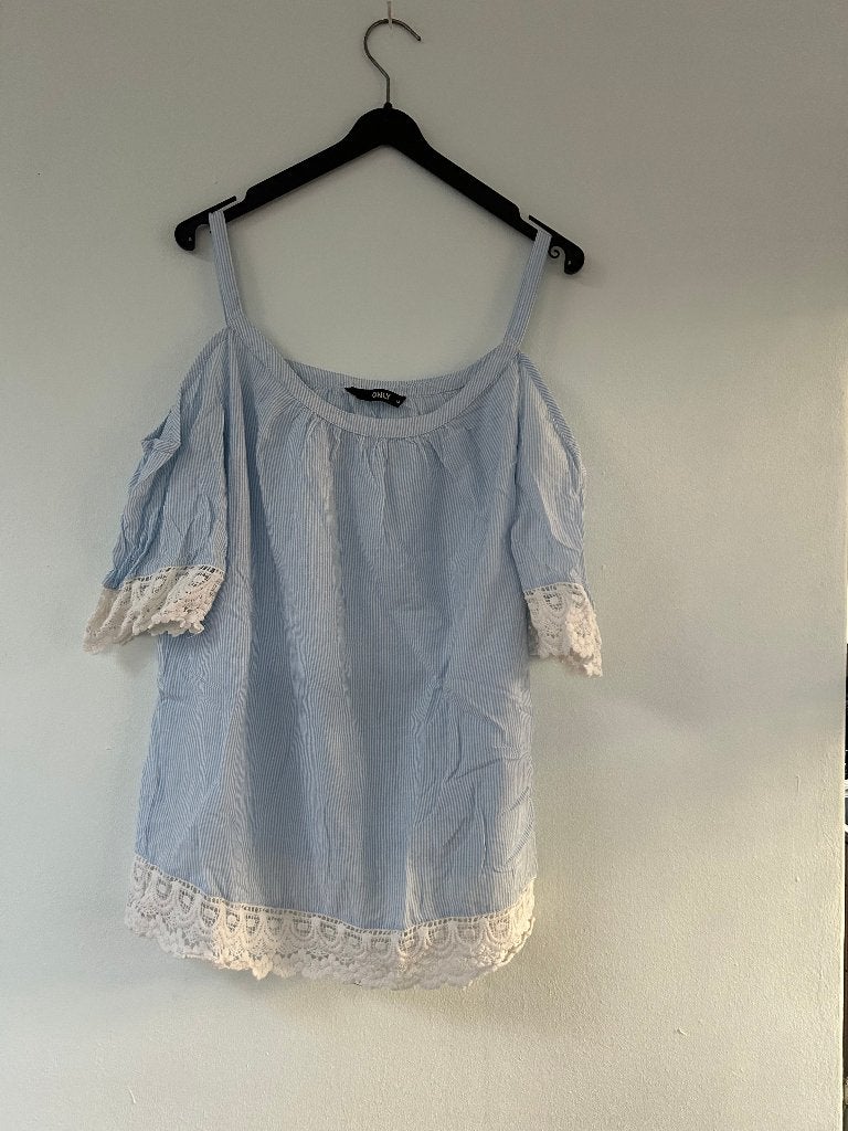 Dames shirt Only wit blauw, Kleding | Dames, Maat 38/40 (M), Only, Wit, Ophalen of Verzenden