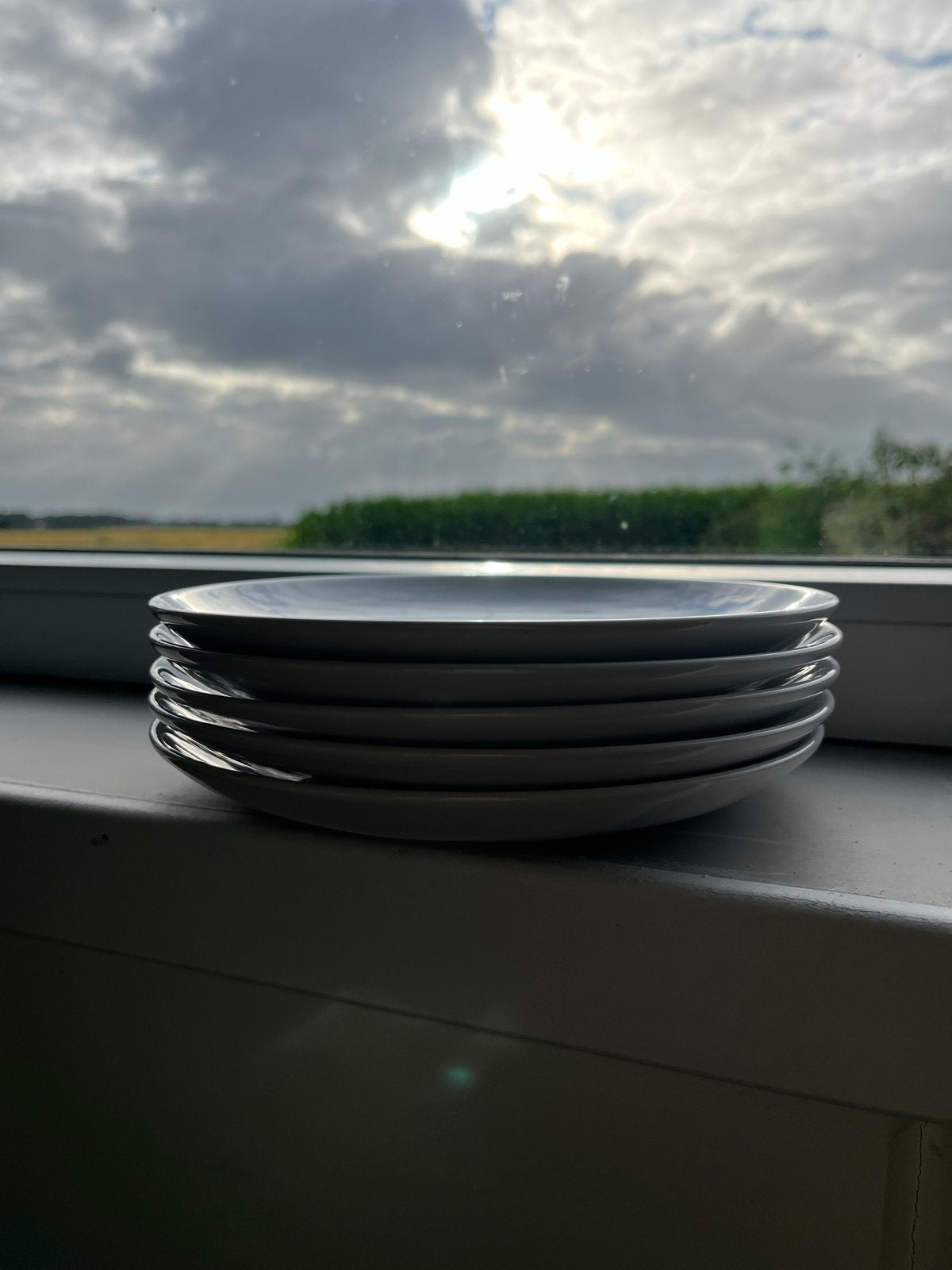 5 witte ontbijt Borden IKEA, Huis en Inrichting, Ophalen, IKEA, Bord(en), Modern