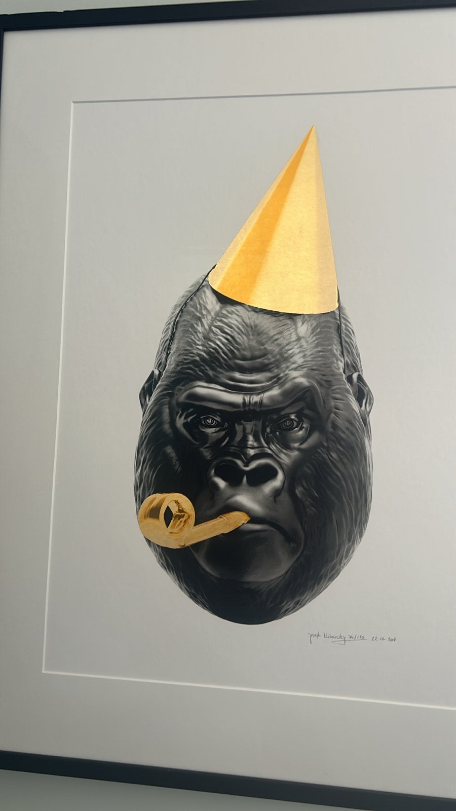 Joseph Klibansky: Big Bang Gorilla goud, Ophalen, Overige materialen, Portret, Overige technieken