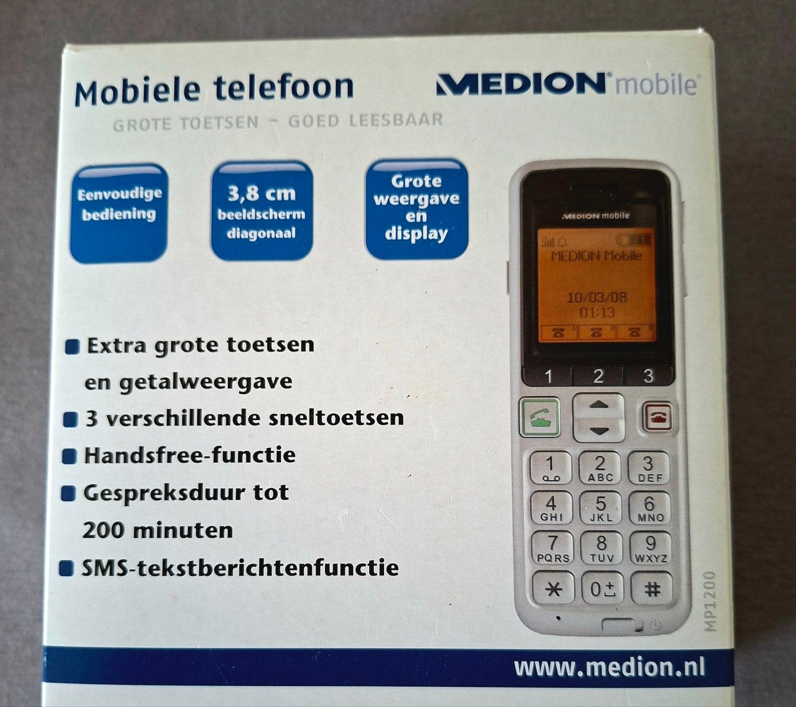 Medion Mobiel Senioren Telefoon / Grote Toetsen / Nu € 10,-, Telecommunicatie, Vaste telefoons | Handsets en Draadloos, Ophalen of Verzenden
