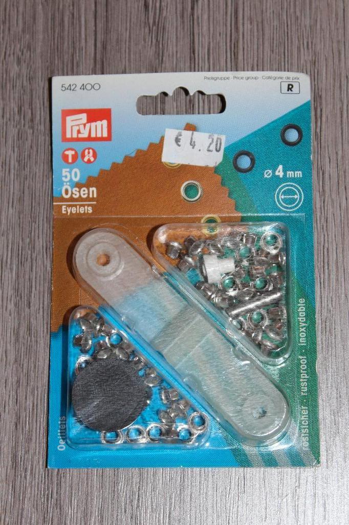 Prym 542400 zilver Nestels centuurringen 4mm met pons #2354, Ophalen of Verzenden, Nieuw, Knoop of Knopen