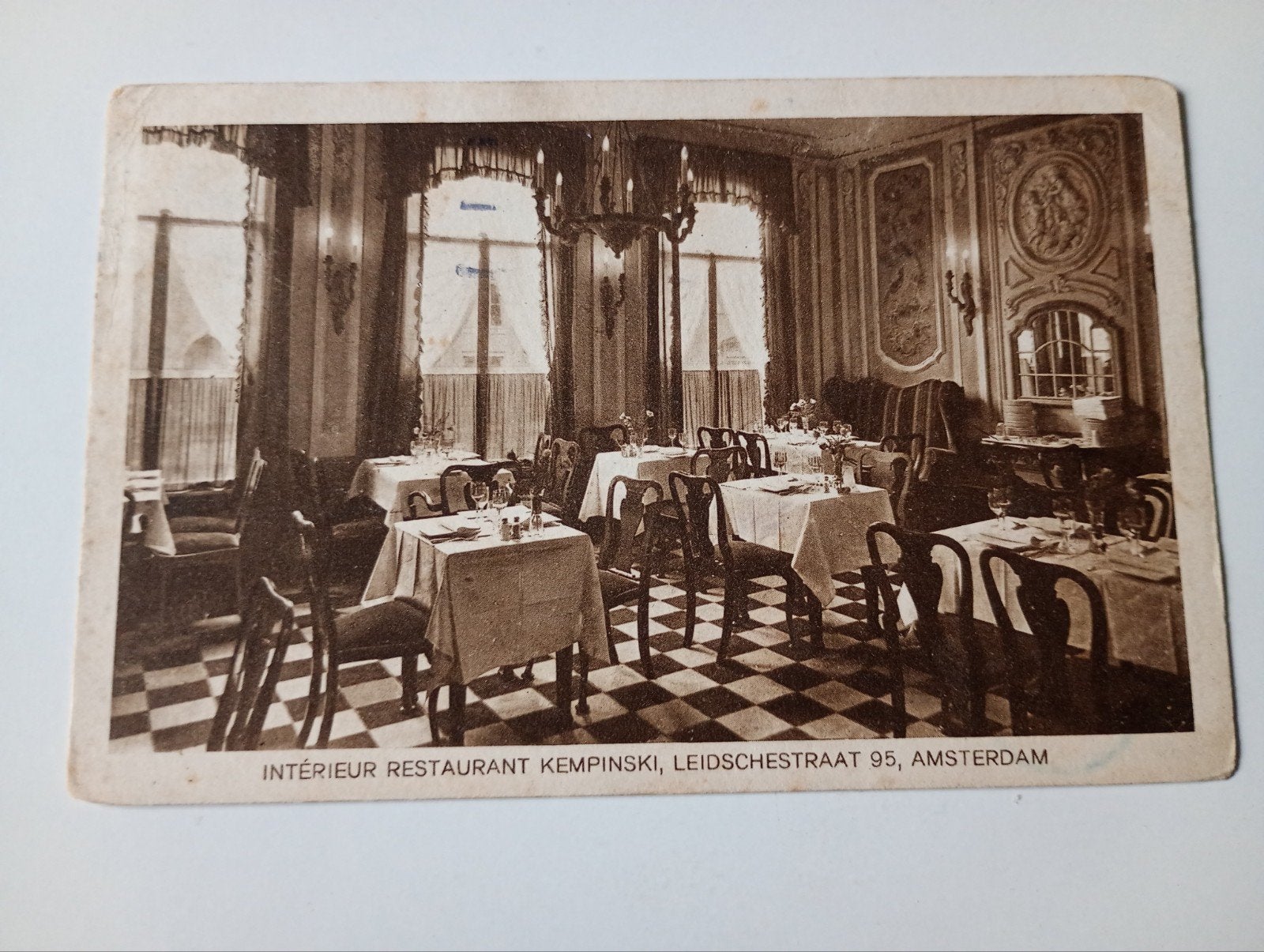 Amsterdam Leidsestraat Restaurant Kempinski 1928, Ophalen of Verzenden, 1920 tot 1940, Gelopen, Noord-Holland