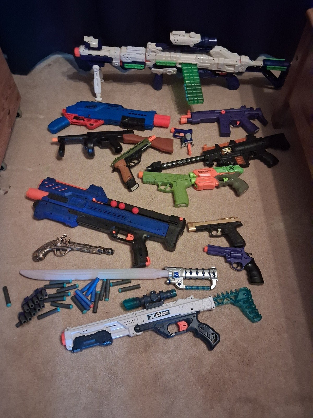 Nerf guns en normale wapens, Ophalen, Zo goed als nieuw