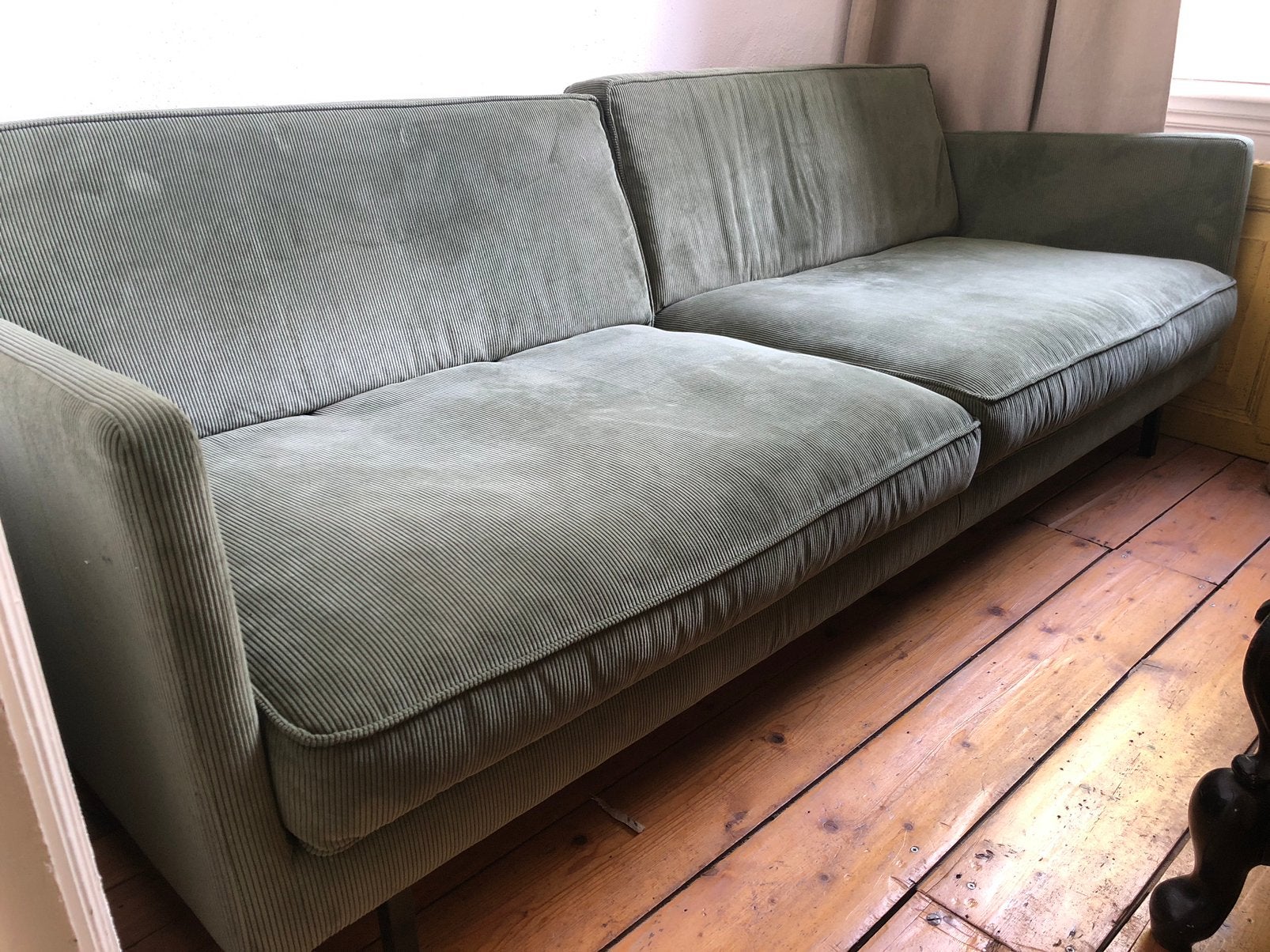 Bank loods5 vintage rib fluweel, Huis en Inrichting, Ophalen, Gebruikt, Midcentury vintage gispen cordemeijer rietveld, Driepersoons